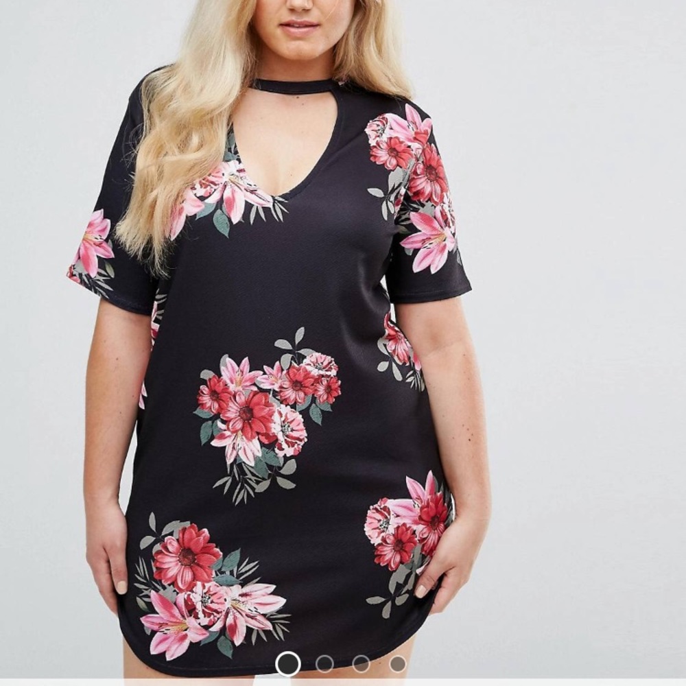 ASOS Curve floral mini dress